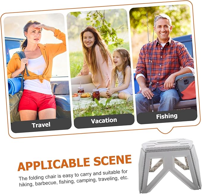 Zerodeko Portable Foldable Camping Stool Lightweight Collapsible Chair for Adults Boy Girl for Fishing Travel and Outdoor Activities Ergonomic Design with Stable Support