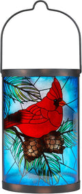 MUMTOP Hanging Solar Lanterns Outdoor Waterproof Christmas Lantern Cardinal Solar Lights Outdoor Decorative Solar Lanterns Tabletop Lamp for Patio Garden Yard Christmas Decor