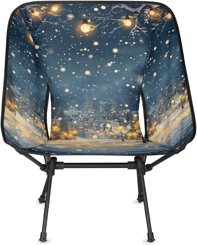 Honeybaby Folding Camping Chair Winter Countryside Camping Chairs Lightweight Portable Chair Outdoor Foldable Chairs for Camping Travel Picnic Beach Hiking