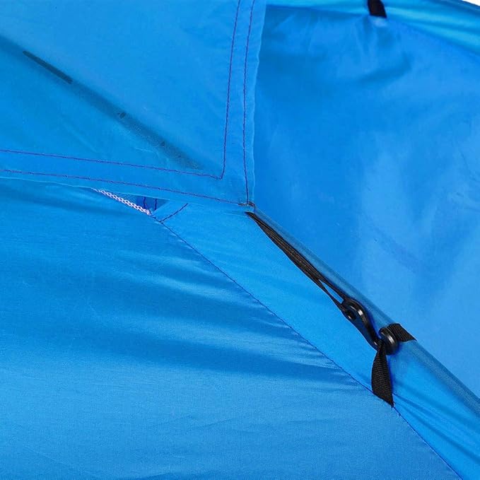 POCREATION Portable Tent Made of Fiberglass and Oxford Suitable for Camping Fishing Climbing Single Layer Tent with Round Door and Skylight 3 to Choose (Blue)