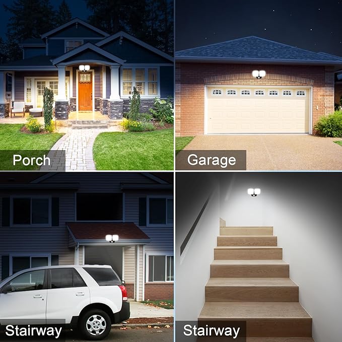 Battery Powered Flood Light Outdoor5000K 2 Modes High Brightness 1000LM Motion Sensor Security Light6-Month Battery Life49FT Sensing Distancewireless security lightsOutdoor or Indoors Used