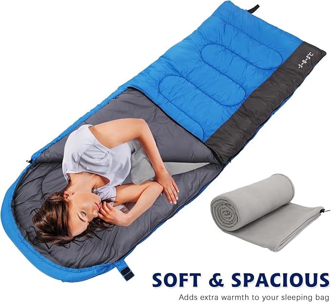 Fleece Sleeping Bag Liner 75 Long Zipper Microfiber Fleece Travel Single Sleeping Bag Camping Blanket Indoor Outdoor Blanket for Adults &amp Children