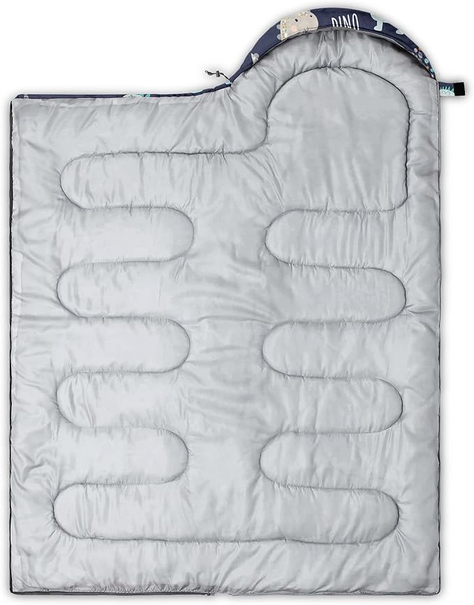 Kids Sleeping Bag for Boys GirlsRocket Moon Print-Lightweight Warm Portable Outdoor Indoor-Waterproof Cold Weather Resistant Sleeping Bag for Camping Hiking