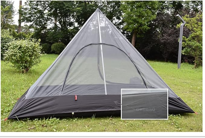 Ultralight Half Mesh Tent for Tipi Hot Tent 1-2 Person Mesh Camping