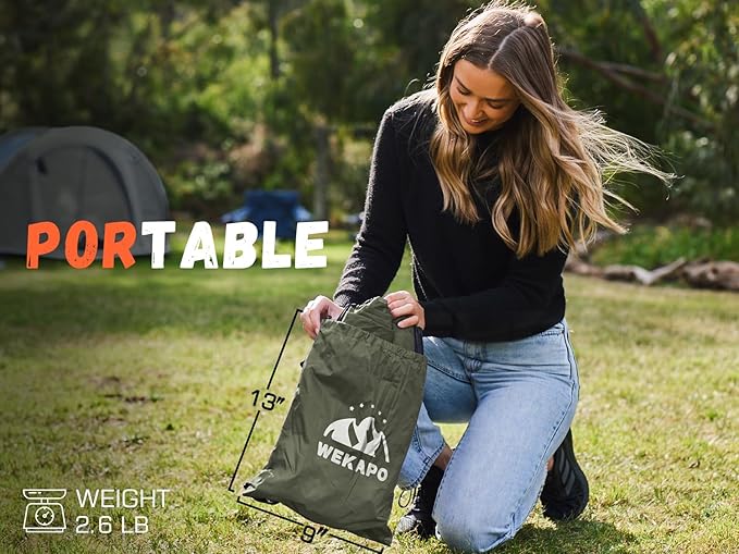 WEKAPO Inflatable Couch Air Lounger Chair - Camping &amp Beach Accessories Portable Blow up Sofa for Hiking Lawn Indoor/Outdoor Movies &amp Music Festivals. Lightweight and Easy to Set Up Air Ham