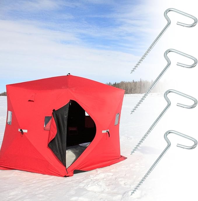 Camping Gear 9pcs Universals Ice Fishing Anchors Tool Multifunctional Beach Tent Pegs for Secure Tent Attachments