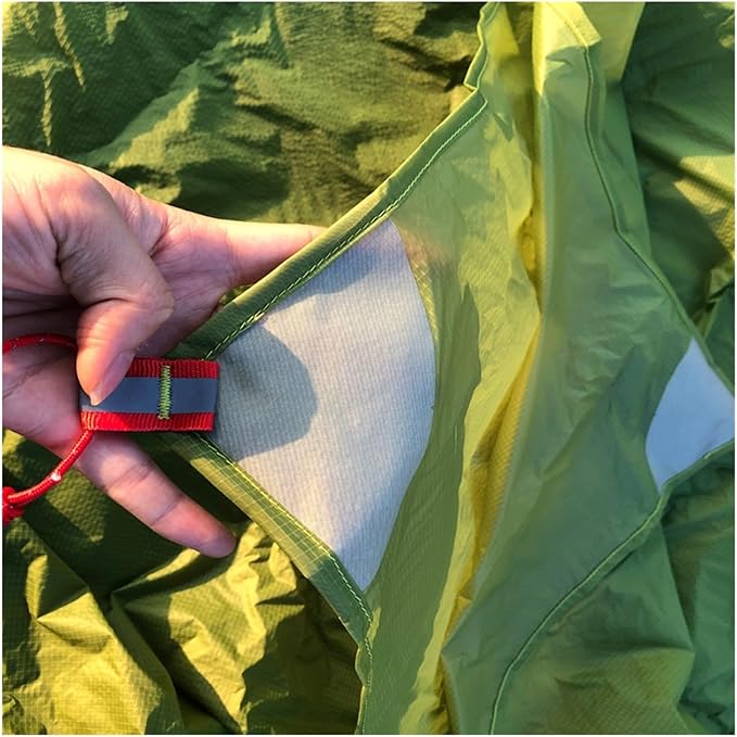 Compatible for Tarp Lightweight MINI Sun Shelter Camping Mat Tent Footprint 15D Nylon Silicone(Dark Green 210x300CM)