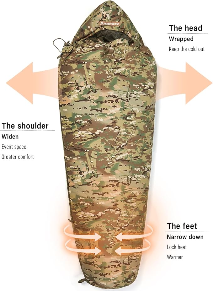MT Military Army Force Defence 4 &amp Tropen Patrol Mummy Sleeping Bags with Bivy Cover Compression Sack Modular Sleeping System 2.0 for Cold Weather