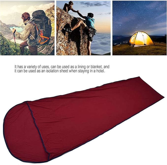 Sleeping Bag Liner Ultralight Polyester Fleece 78.7x31.5in - Soft Comfort Multifunctional Use Ideal for Camping and Travel