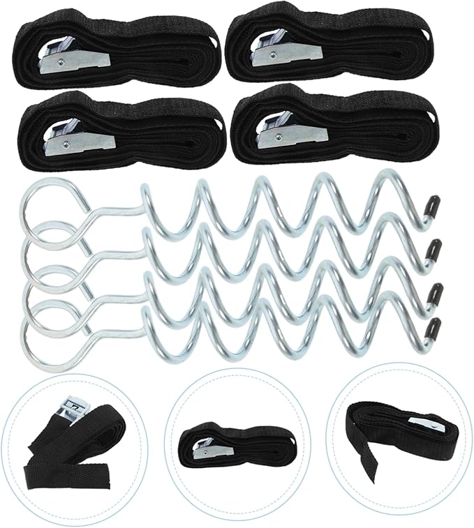 TOYANDONA Large Outdoor Camping Spiral Tent Stakes Heavy-Duty Ground Pegs for Trampoline and Tent Sturdy Steel Fixators 1 Set for High Wind Conditions