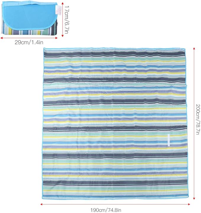 Picnic Blanket Large Oxford Fabric Outdoor Mat Portable Beach Ground Cover for Camping Hiking Sand Lawn