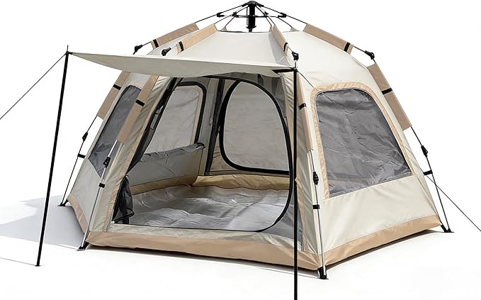 Instant Tent Person - Automatic Pop Up Camping Tent/Silver Coating UV Protection Waterproof Portable for Backpacking &amp Camping with Carring Bag(Easy Setup &amp Fold)