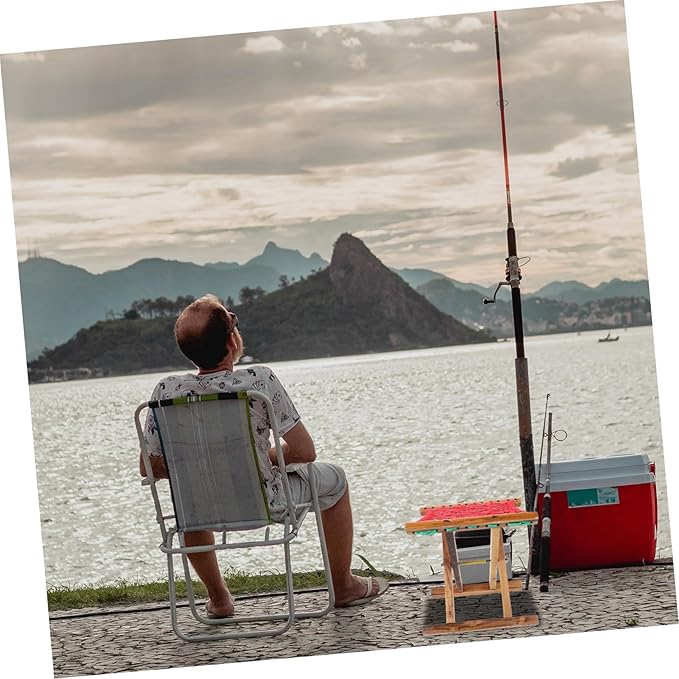 Portable Folding Fishing Stool Lightweight Ergonomic Design for Camping Outdoor Activities and Barbecues Easy to Store Construction No Assembly Required for Adults
