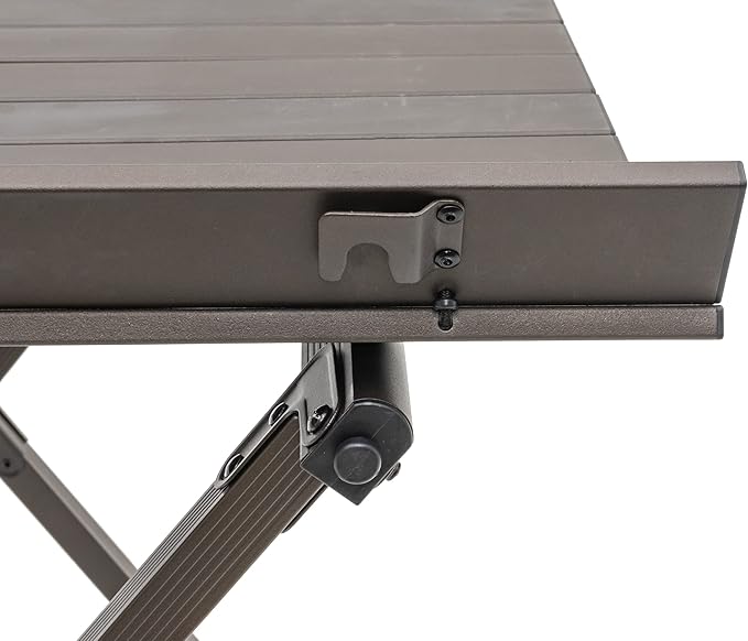 ALPS Mountaineering Folding Camping Table with Smooth Easy-to-Clean Roll Top and Sturdy and Lightweight Aluminum X Frame Shoulder Carry Bag 3 Sizes
