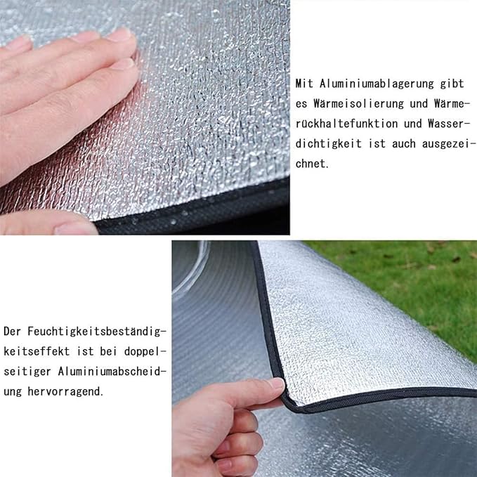 Camping Foam Aluminum foil mat Heat-Insulating Moisture-Proof and Heat-Reflective can be Used as a Sleeping mat