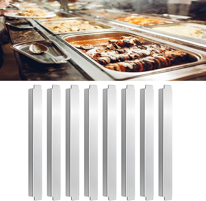8 Piece Commercial Food Service Adapter Rod Corrosions Metal Buffets Table Food Divider Brackets Stainless Steel Refrigerator Shelf Dividers