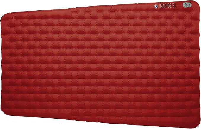 Big Agnes Rapide SL - Insulated Sleeping Pad Ultralight All Season Compact Backpacking and Hiking Pumphouse Sack Included Orange 50x78 Tapered