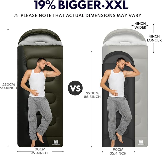 Sleeping Bags for Adults Cold Weather &amp WarmBackpacking Camping Sleeping Bag for Tall Girls BoysLightweightCompactWaterproof Camping Gear for TravelingHikingHotelOutdoor &amp Indoor