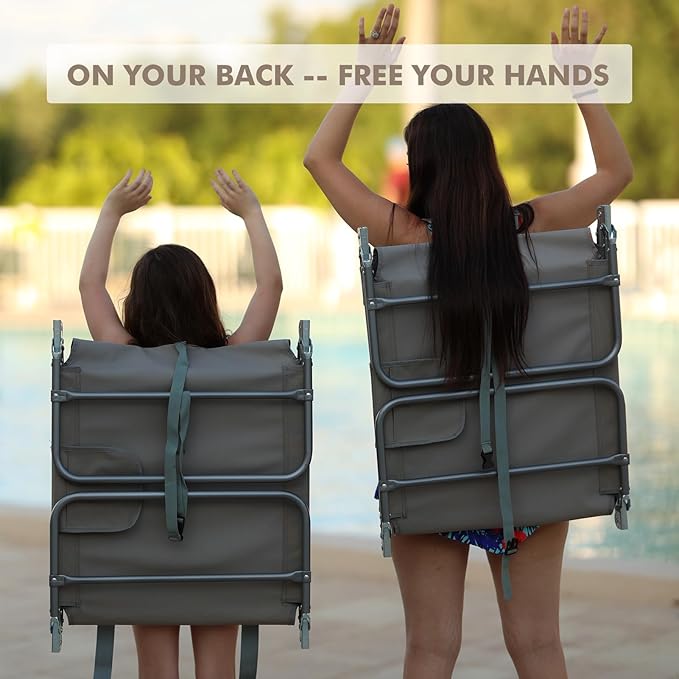 3 in 1 Women Comfort Backpack Beach Tanning Lounge Chair with Cushion Face Hole Softer Padded Adjustable Washable Layout Sun Chair for Adults Outside Reading Sunbathing Poolside 6 Position 2 Pack