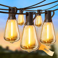 200FT Solar String Lights Outdoor Waterproof with Remote &amp Timer LED Shatterproof ST38 Bulbs USB &amp Solar Powered Patio Lights for Backyard Porch Garden Wedding Christmas Decor