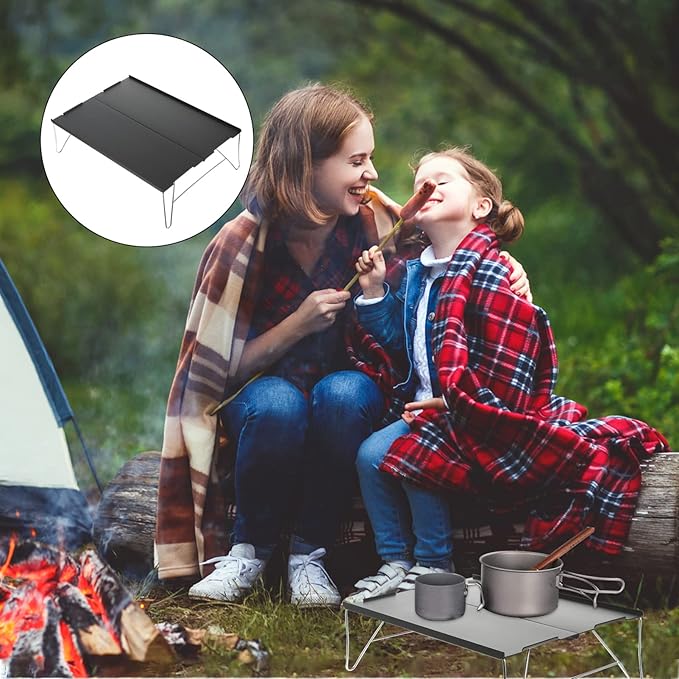 Aluminum Alloy Small Camping Table Portable Foldable Picnic Food Table