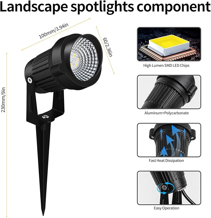 Low Voltage Landscape Lights Outdoor (12 Pack RGBW)
