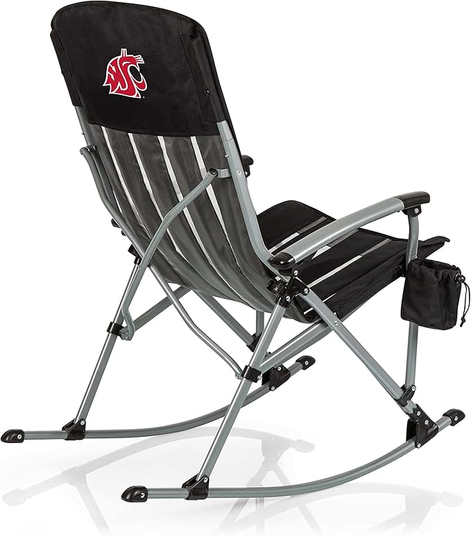 Picnic TIME NCAA Unisex-Adult NCAA Outdoor Rocking Camp Chair XL Heavy Duty Camping Chair for Adults