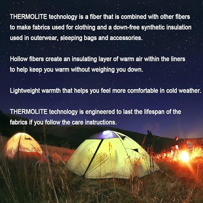 BROWINT Thermolite Sleeping Bag Liner with Zippers for Cold Weather Lightweight Mummy with Hood &amp Rectangular Sleep Sack for Adult Adds Warmth Thermal Travel Liner All Season