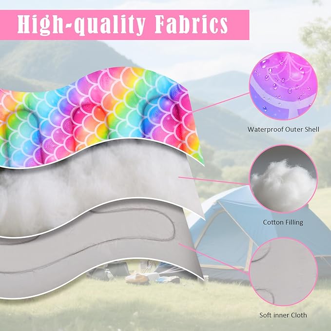 Sleeping Bag for Kids Girls Boys 3 Season Warm Lightweight Kids Sleeping Bag Waterproof Portable for Camping Outdoors Travel