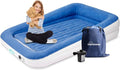 SoundAsleep Products Dream Series Kids Air Mattress Includes High Speed External Pump - Extra Tall Safety Bumpers - Portable Toddler Blow up Bed for Kids