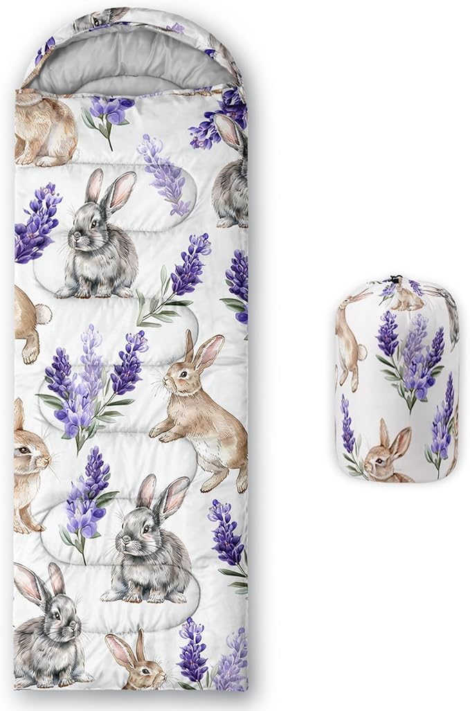 AILONEN Cartoon Camping Sleeping Bag for Boys Girls AdultsLightweight &amp Waterproof3 Season Warm &amp Cold WeatherPortablePrinted Sleeping BagTravelingCampingHiking