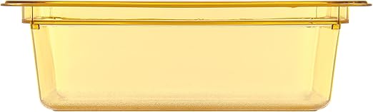 Carlisle FoodService Products 10421B13 StorPlus High Heat Food Pan 4 Deep Half Size Amber