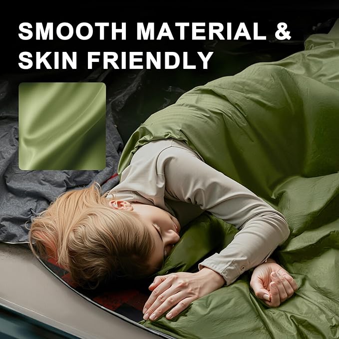 Ultralight Warm Weather Sleeping Bag - Portable Waterproof Compact Lightweight Comfort with Compression Sack - Great for Outdoor Camping Backpacking &amp Hiking
