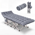 Camping Cot for Adults Heavy Duty Folding Sleeping Cot with Carry Bag Portable Camp Bed with Double Layer 1200D Oxford Fabric 10 Support Legs Travel Cot for Camping Beach Tent Home Office