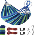Durable Hammocks 660 Lbs Capacity Camping Essentials Hiking Gear Accessories Max 2 X Tree Straps &amp Carabiners &amp Duckbilled Buckle &amp Thicker Rope &amp Portable Carrying Bag Included (Blue
