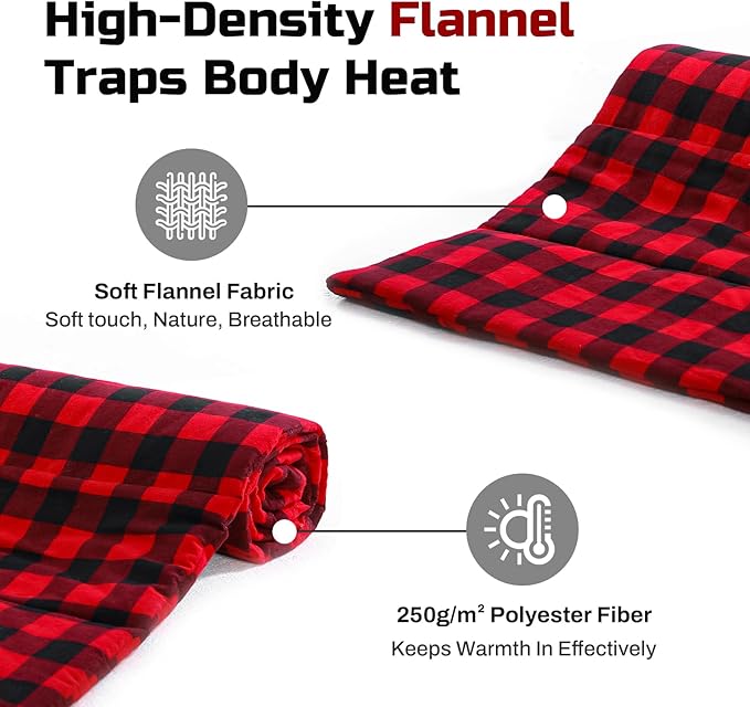 ANTARCTICA GEAR Heated Sleeping Bag Pad Cold Weather Heated Sleeping Bag Liner 5 Heated Zones with 16000mAh 12V Battery Sleeping Bag Heater Essentials Gear Accessories for Camping &amp Hiking