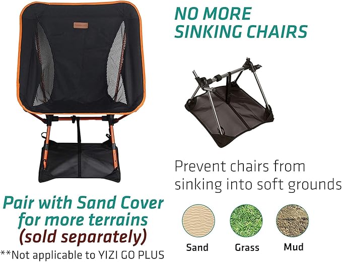 Portable Camping Chair - Compact Ultralight Folding Backpacking Chairs Small Collapsible Foldable Packable Lightweight Backpack Chair in a Bag for Outdoor Camp Picnic Hiking(Black