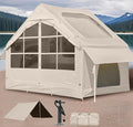 Inflatable Camping Tent2/4/6/8 Person Glamping Inflatable Tents with Awning Quick Setup Blow Up Tents with Pump Waterproof Oxford Inflatable House for Camping Air Glamping Hot Tents for Adult