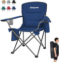 KingCamp Heavy Duty Oversized Comfy Folding Outdoor Portable Lawn Adults Bag Chair with Cooler for Outside Camp Sports Picnic Stadium…
