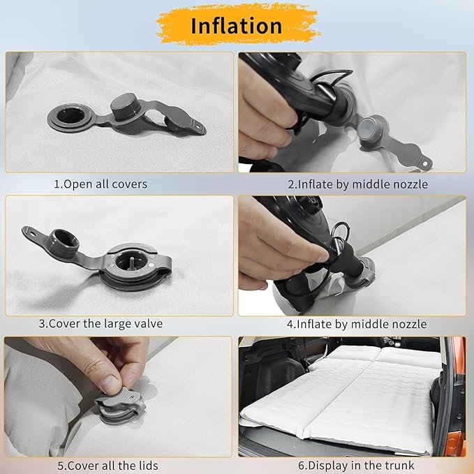 SUV Inflatable Mattress Portable Camping Sleeping Mat Honeycomb Design Car Bed Car Inflatable Mattress Rv Mpv Sleeping Mat