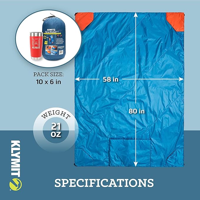 Klymit Versa Packable Camping Blanket &amp Comforter