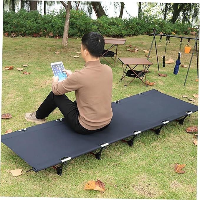 Sosoport Portable Folding Camping Bed Oxford Lightweight and Compact Design for Outdoor Use for Hiking Travel and Guest Sleeping
