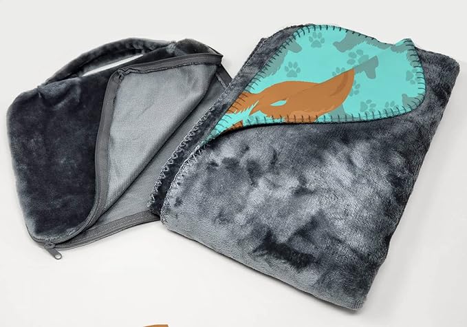 Caroline's Treasures MLM1052TBLT Golden Retriever Soft Travel Blanket with Bag Airplane Blanket Indoor Outdoor Camping Blanket for Traveling Picnics Beach Trips Concerts