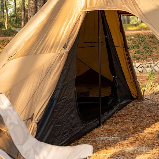 Hot Tent with Stove Jack Onefires Large Teepee Tent for Outdoor Family Camping 4-8 Person | with Stove Jack Large for Family Camping