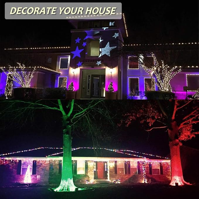 LED RGB Flood Light 50W Outdoor Color Changing Lights with Remote Control IP65 Waterproof Dimmable Wall Washer Light Flood Lamp 16 Colors 4 Modes with US 3-Plug(2 Pack)