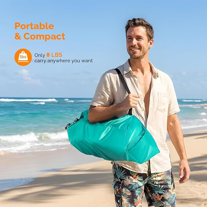 VINGLI Low Beach Chairs High Back Chairs with Carry BagFoldable Portable Backpack Beach Chair for Camping Picnic LAN-2 Pack