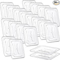 Hoolerry 24 Pcs Food Pan Lid with Handle Polycarbonate 1/6 Size Hotel Pan Cover Clear Lid for Restaurant Commercial Food Container and Storage