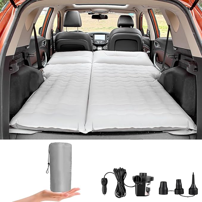 SUV Inflatable Mattress Portable Camping Sleeping Mat Honeycomb Design Car Bed Car Inflatable Mattress Rv Mpv Sleeping Mat