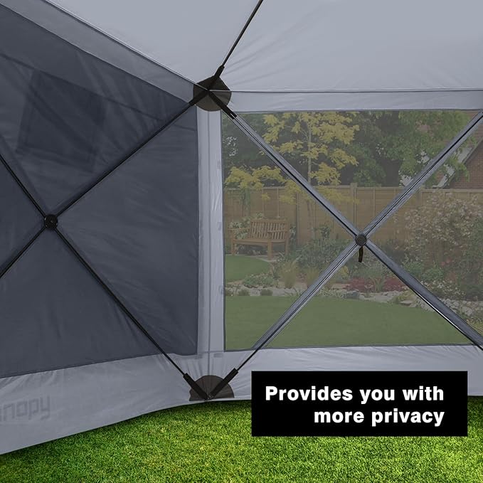 MASTERCANOPY Wind Screen Side Panel with Window for 12x12 Escape Screen Shelter Canopy Tent - Weatherproof UV Resistant Sun Shade Attachment Accessory (Beige 1 Pack)