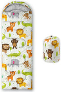 Kids Sleeping Bag for Boys GirlsRocket Moon Print-Lightweight Warm Portable Outdoor Indoor-Waterproof Cold Weather Resistant Sleeping Bag for Camping Hiking